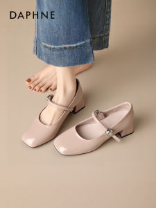 Daphne | Ballet Flat Mary Jane Shoes Beige French Style