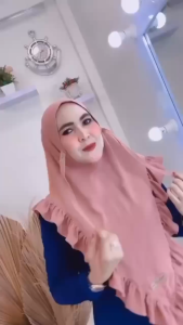 BISA COD! Hijab Instan Non Pet Pake Tali Kode RAYUN Bahan Kringkel Premium By Ory AjeZas Collection