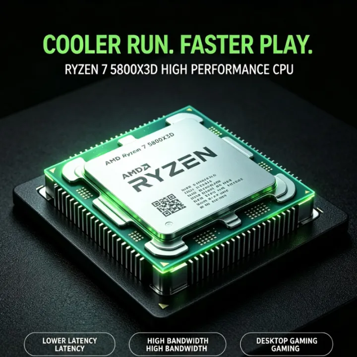 AMD | AMD Ryzen 7 5800X3D Gaming‑Optimized CPU AM4 Series 8‑Core 16‑Thread 5GHz 96MB 3D V‑Cache DDR4 105W Tray No Fan
