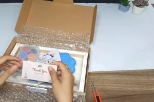 Paket Lukis Kanvas Lengkap Dengan Cat Akrilik Palet Kuas Canvas painting Set Alat Melukis Stationery