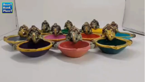 Terracotta Ganesha Oil Diya Decorative Lamp – Handcrafted Luxury Puja Diya for Home & Gifting