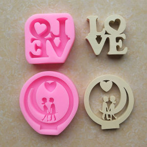 แบบพิมพ์ตัวอักษร LOVE แบบพิมพ์ตัวอักษร Silicone DIY ช็อคโกแลต น้ำมันหอมระเหย ลูกปัดหิน แบบพิมพ์หิน ชุบครีมเค้ก