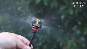 สีเหลืองมินิสปริงเกอร์ หมุนให้น้ำ 360 องศา ต่อสายไมโคร 5/7mm สปริงเกอร์ รดน้ำต้นไม้ จัดสวน แต่งสวน