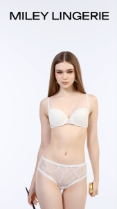 Bộ Đồ Lót Mút Mỏng Ren Dệt Họa Tiết Likia