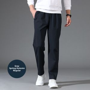 Insulated Warm Black Loose Straight Sports Pants
