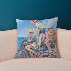 Kayou | Classic Anime S-SAKAMOTO D-DAYS Pillow Case Fashion Square Pillowcase Bedroom Sofa Room Ins Decoration Leisure