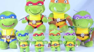 Bandai | New 12/26cm Ninja Turtles Plush Dolls Anime Game TMNT Leo Raph Mike Don key ring Decoration Ornament Toys for Kids Birthday Gift