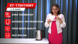 Toshiba Stainless Steel Electric Jug Kettle 1.7L - KT-17SH1NMY