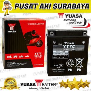 ORIGINAL YUASA YT7C AKI MOTOR BARU LEGENDA SUPRA X 100 MIO KARBU MIO SPORTY MIO SMILE MTX5AL GM5Z GT6A YB5LB