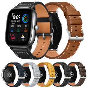 20mm/22mm Band For Amazfit BALANCE/GTS 4/2/2e/3/GTS2 Mini/GTR 4/3/Pro/GTR2/47mm/stratos Leather Watch Bracelet Amazfit bip strap