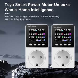 Smart WiFi Plug Electricity Usage Monitor Energy Voltage Current Power Meter Overload Protection Timer Socket EU/US Plug