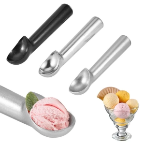 Anti-Freeze Aluminum Alloy Ice Cream Ball Shape Scoop With Long Handle Non-stick AIs Kream Skop