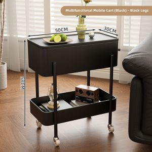 YIYOU | Chinese Creamy Style Side Table Cart Shelf Storage Trolley