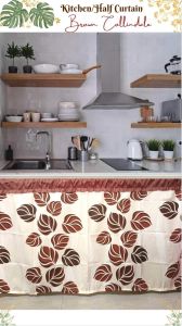 Collindale Big Leaves Brown Matchy matchy Big Leaves Curtain