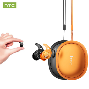 HTC NE76 Bluetooth Earphones AI Translator Earbuds Mini Invisible Sleep Earbuds Soft Wireless Headphones Orange