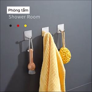 Móc Inox Treo Đồ Đa Năng Treo Đồ Dùng Cá Nhân Treo Chìa Khóa Móc Dán Tường Siêu Dính Sang Trọng