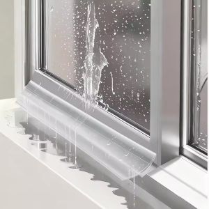300cm Transparent Window Edge Rainproof Blocking Bar Balcony Sill Water Guide Bar Waterproof Windproof Sealing Strip Flashing Board