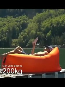 โซฟาเป่าลมแบบพกพา เก้าอี้ลมตั้งแคมป์ ไม่ต้องสูบลม พักผ่อนกลางแจ้ง โซฟาลม โซฟานั่งเล่น Sofa bed พับเก็บสะดวก