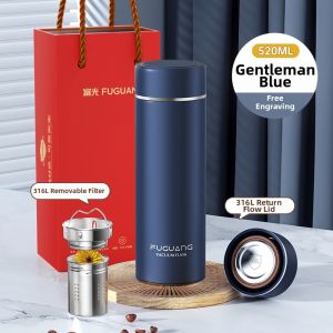 Fuguang | Portable Business For Car Tea Brewing Engraved Thermal Mug 316L Stainless Steel