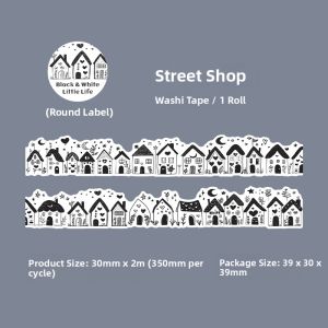 Creative Black And White Irregular Cutting Stickers For Scrapbooking