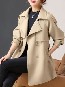 Ladies Mid-Length Coat Jacket Spring Autumn Winter New Style Popular High-End Small Size Suit Korean Version Long Sleeve