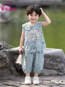 XINYUTONGGE | Summer Lightweight Boys Chinese Style Vest Set