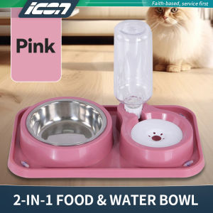 ICON 2 in 1 automatic water feeder dog food bowl feeder cat Pet bowl