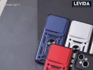 Case Tecno Spark GO 1: Case Robot Slide Kamera & Protect Ringstand