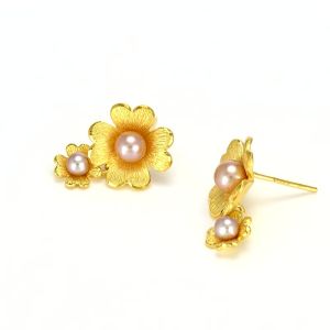 Chow Sang Sang 周生生 Chinese Wedding Collection 999.9 24K Pure Gold Floral Earrings 89000E #四点金 Si Dian Jin #TheGoldenFour