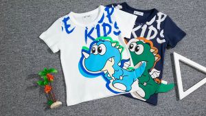 【C103】Boy 100% cotton high quality Cartoon Short-sleeved T-shirt Ultraman dinosaur baby boy all-match top dinosaur shorts pants