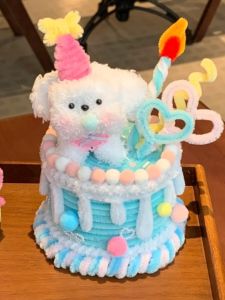 Handmade Birthday Cake Photo Cake Box Twisted Rods Memorial Gift for Girlfriend Creative DIY Toy for Teenagers And Adults