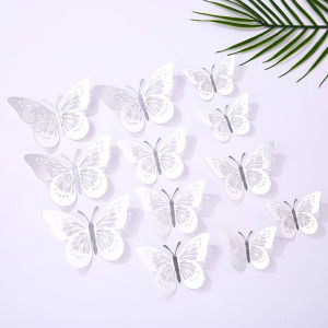 12 pcs Butterfly Cake Toppers Rose Gold for Birthday Wedding Engagement Occasions Dessert Decoration Cupcake Toppers DIY Gift