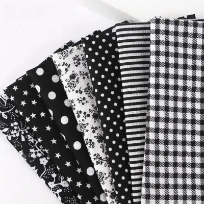 Printed Fabric Baby Clothing Dresses Sewn Textile Materials 7PCS Handmade DIY All Cotton Patchwork