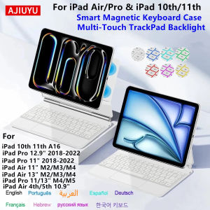 AJIUYU | Magic Keyboard for iPad Pro 11 13 M5 Case for iPad Air 11 13 Inch M4 2026 M3 M2 Funda iPad 10th Gen 11th A16 Air 5 4 Smart Cover