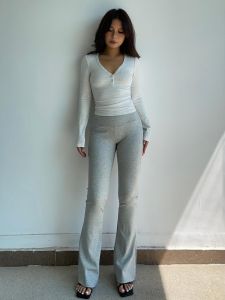 Slimming High-Waist Yoga Pants Flared Casual Long Trousers Street Style Thin Material Lengthening Legs Effect Sweet Spicy Girl