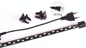 3 Modes 220v Aquarium LED Submersible Light Double Row 17-77CM Fish Tank Decorative Waterproof Aquarium Supplies Light