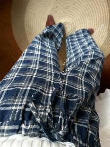 Quần Ống Rộng Kẻ Caro Cạp Cao Phong Cách Retro Mỹ DADANA Quần Dài Ống Rộng Ren Viền Thời Trang Rộng Rãi Dài Đến Sàn