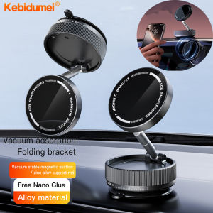 Kebidumei ที่วางโทรศัพท์สูญญากาศอเนกประสงค์ในรถยนต์ ° 360กระจกจุกดูดแบบพับได้ปรับได้ที่ค้ำอาบน้ำยิมสำหรับโทรศัพท์16 15 14 13 12 Pro