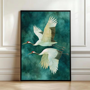 Crane Koi Fish Jigsaw Puzzle 500/1000/1200/2000PCS Serene Scene Focus Activity Leisure Time Gift Frameless