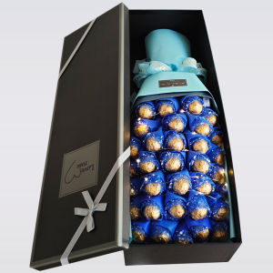 กล่องดอกไม้ช็อคโกแลตประดับไฟในวันเกิด กล่องของขวัญที่สร้างสรรค์สำหรับลูกค้าและเพื่อนรักของคุณ กล่องช็อคโกแลตสัมผัสได้ กล่องช็อคโกแลตแบบกล่อง