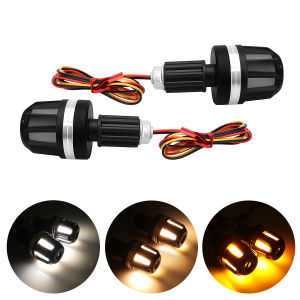 KEVANLY | Đèn Cảnh Báo Tín Hiệu LED Gắn Đầu Tay Lái Xe Máy Đa Năng 12-24V Đèn Cảnh Báo Dạng Tròn ABS Lắp Trực Tiếp Cho Xe Máy