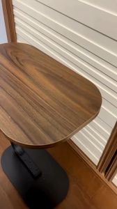 Oval Side Table Simple Sofa Side Table Living room coffee table Bedside table Meja Kopi Wooden Corner Table Creative Bedside Table Shelf