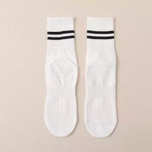 ถุงเท้ากีฬา แบบข้อยาว ถุงเท้า Yoga Sock มีปุ่มกันลื่น เหมาะสำหรับโยคะ/พีลาทิส ถุงเท้าพื้นยาง ใส่สบายCotton yoga socks non-slip bottom