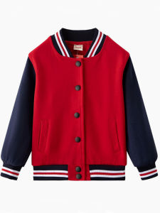 School Uniform Jacket Baseball Style Red Blue Set for Middle And Primary Students Long Sleeve Casual Wear by Chinese Manufacturer