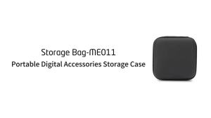 Hard Shell Earphone Storage Case PU Leather Water Resistant Pouch for Earbuds & Cables Travel Organizer
