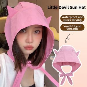 NAIFUNA | Cute and Quirky Devil Waterproof Quick-dry Sun Protection Womens Hat