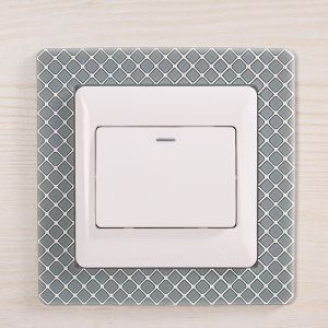 Modern European Style Soft Silicone Night Light 3D Wall Switch Stickers Protective Covers Decorative Wave Pattern Home Decor