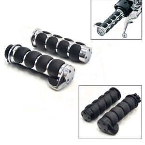 Motorcycle 1" 25mm Handlebar Hand Grips W/Throttle Boss For Harley Honda Yamaha Kawasaki Touring Chopper Bobber