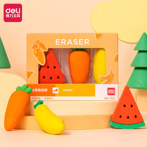 Large Size Fruit Style Eraser for Primary School Students Kindergarten Children Creative Cartoon No Dust PVC Soft Rubber