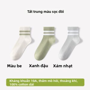 Vớ Dài Chống Hôi Chân Bảo Vệ Nấm Da 100% Bông Mỏng